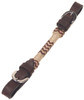 Buffalo Leather Curb Strap with Rawhide Accent Western Horse Tack Durable