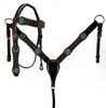 Showman Large Pony Small Horse Turquoise & Brown Western Tack Set 202545