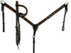 Showman Leather One Ear Headstall Tack Set Arrow Inlay – Wither Strap & Spur Straps L-204