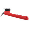 Reinsman Finger Grip Hoof Pick With Brush Red