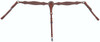 Buffalo Leather Vintage Shaped Tooled Breast Collar Western Horse Tack 9560