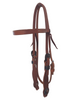 Berlin Custom Leather Cowboy Headstall with Browband Western Horse Tack H351