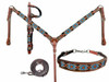 Showman Beaded Southwest Headstall & Breast Collar Western Horse Tack Set 14486