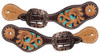 Showman Youth Spur Straps Floral