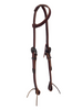 HR Saddlery One Ear Headstall – Barbed Wire Buckles & Tie Ends – Premium Leather 5161-BARB-05