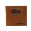 Ariat Men's Bifold Flag Patch Logo Medium Brown Wallet Ariat Men's Bifold Flag Patch Logo Medium Brown Wallet