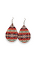 Silver Strike Western Aztec Tear Drop Earrings