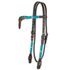Circle Y Turquoise Roundup Futurity Browband Headstall Premium Leather Western Bridle 1025-09-SC Circle Y Turquoise Roundup Futurity Browband Headstall Premium Leather Western Bridle 1025-09-SC