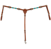 Circle Y Turquoise Rawhide and Leather Round-Up Breast Collar