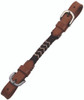 Buffalo Leather Light Oil Curb Strap with Dark Rawhide