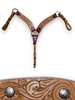 HR Saddlery Breast Collar Swirl Tooling w/ Floral Conchos 6041-SW-CO-01-FL