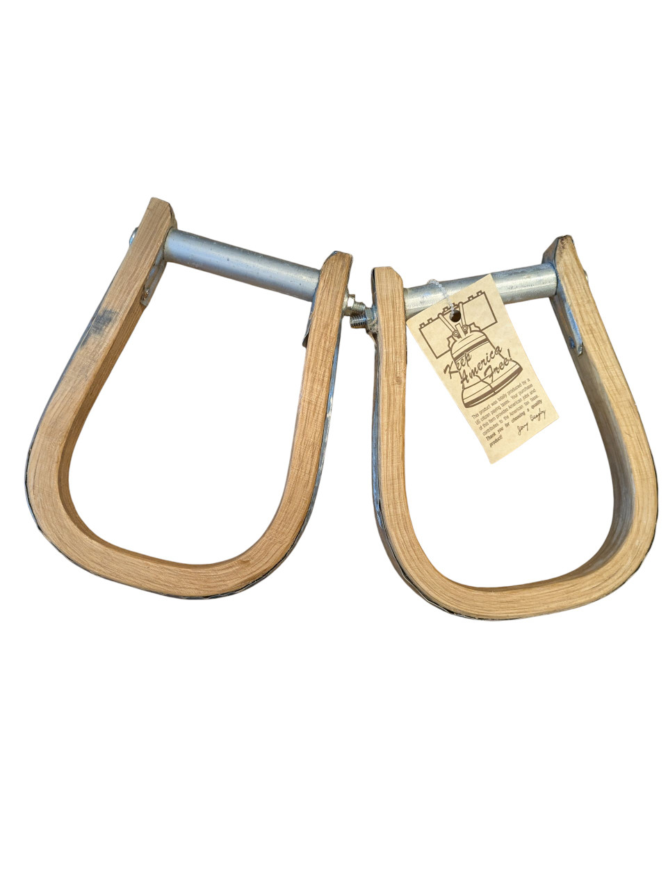 Jerry Beagley Braiding Company Wood Saddle Bronc Oxbow Stirrups - Thumbnail 4