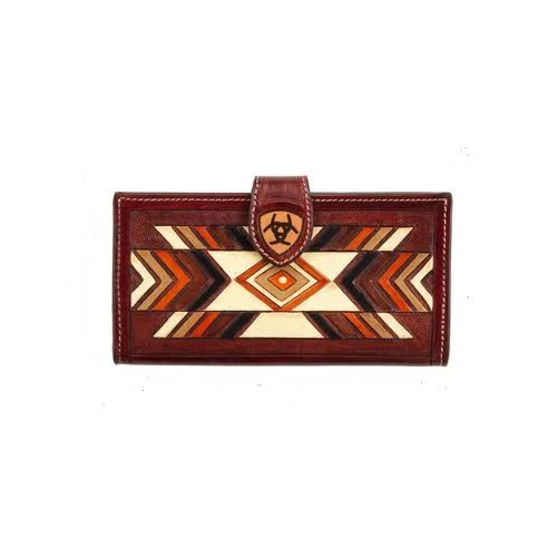 Ariat Ladies Southwestern Hand Tooled Multicolor Wallet | Saddle Up ...