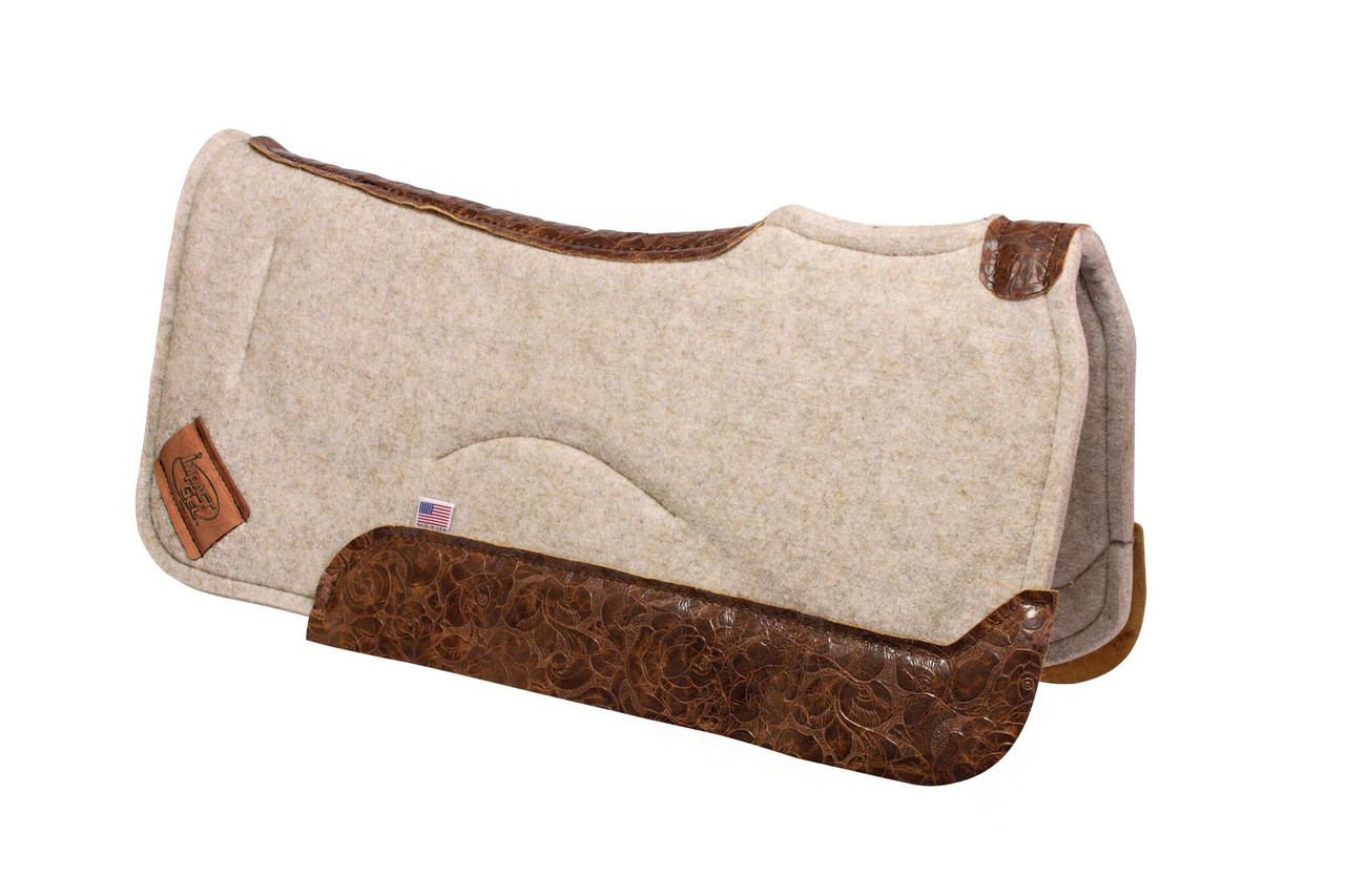 Impact Gel Contour Classic Saddle Pad with Vintage Floral Wear Leather