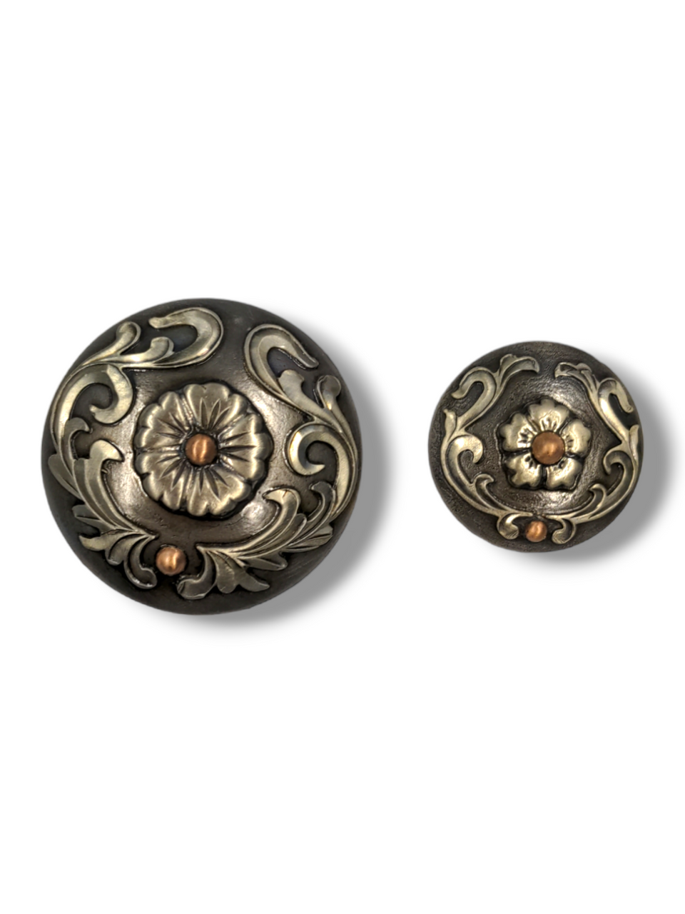 Wildfire Saddlery Pinwheel Floral Style Concho 1