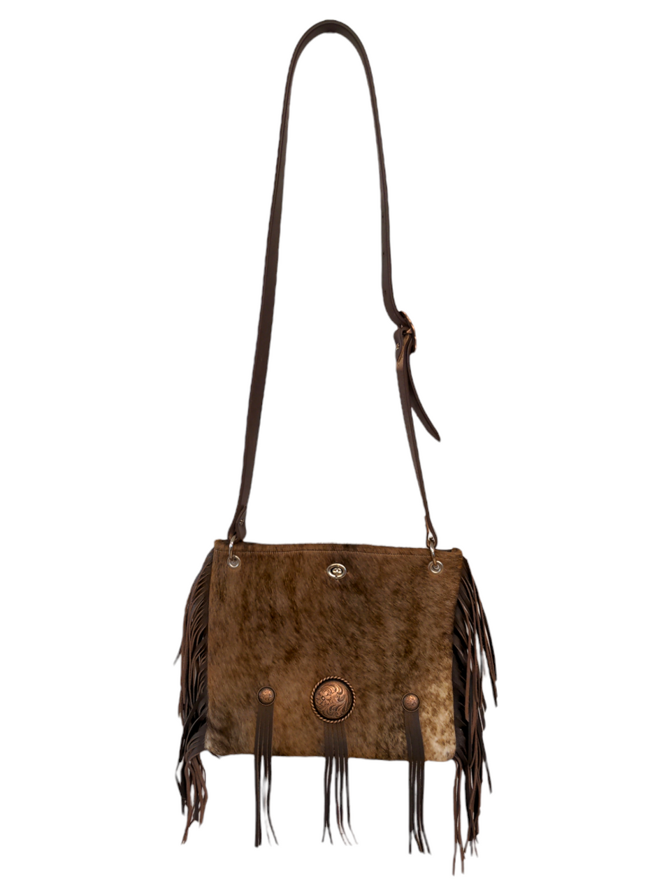 Cowhide And Fringe Purse