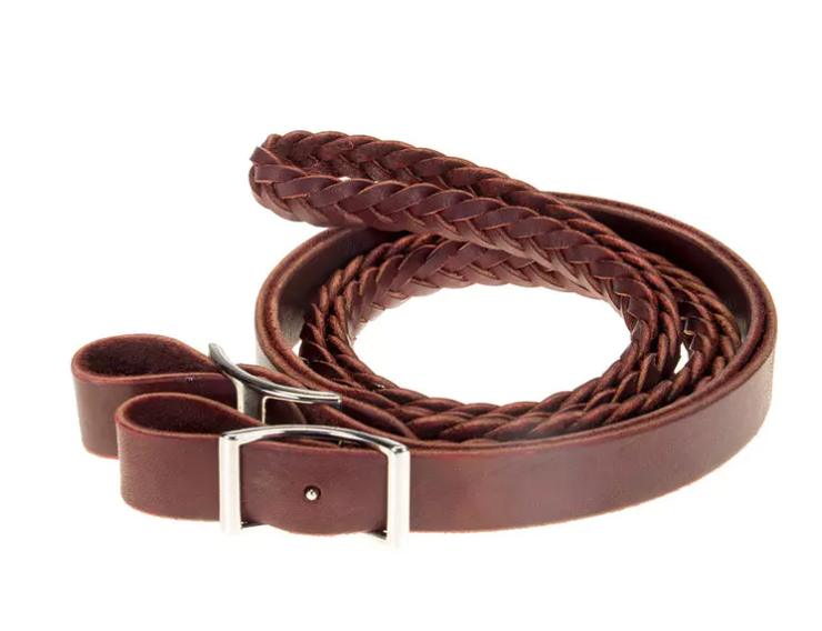 Jerry Beagley Braided Leather Roping Reins