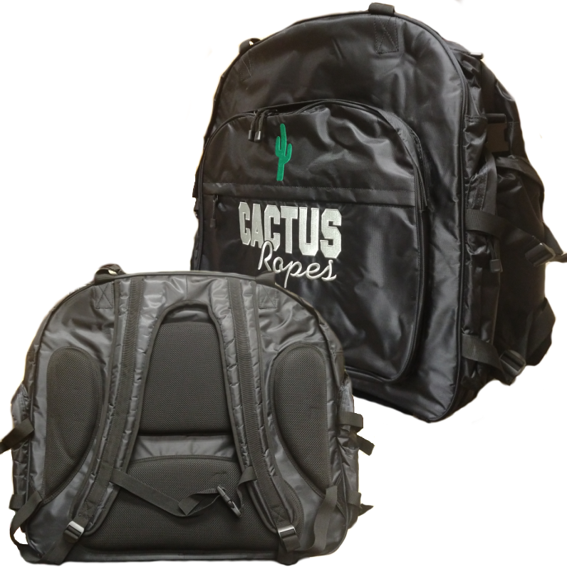 Cactus Ropes Black Excursion Rope Bag  Western Rodeo Gear with Storage &  Durability