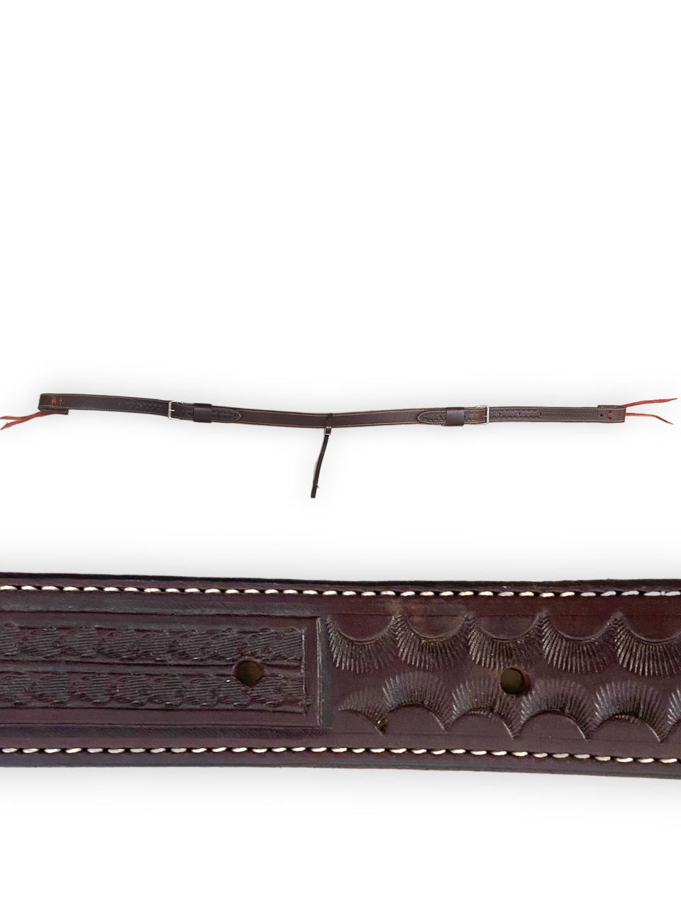 HR Saddlery Dark Oil Rear Cinch with OffBillet Set and Tooling