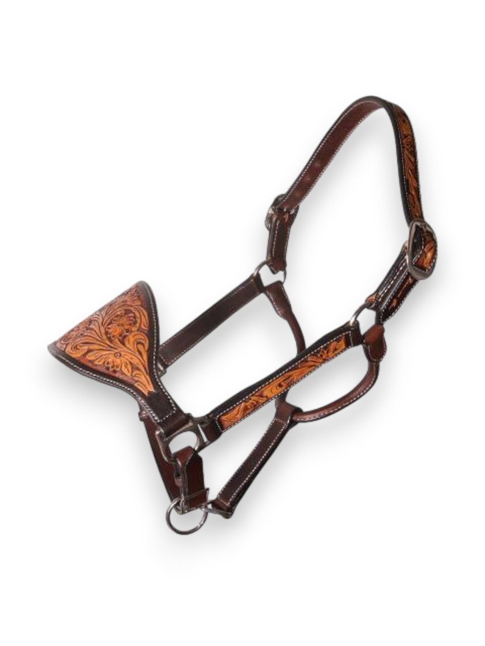 Professional's Choice Tooled Bronc Noseband Leather Halter