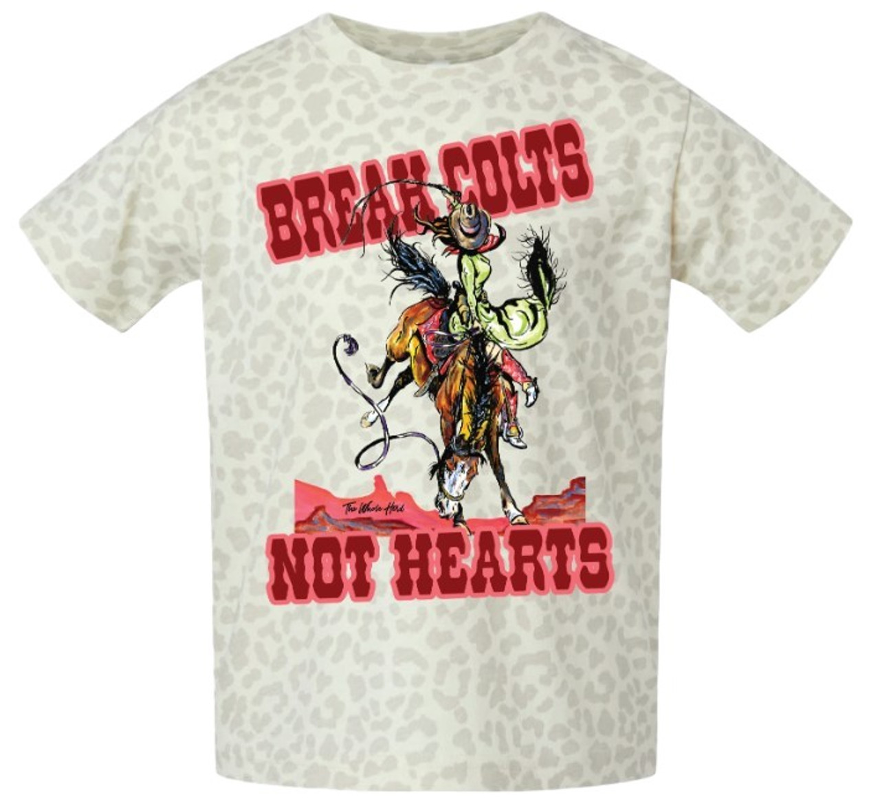 The Whole Herd Break Colts Not Hearts Adult Western Graphic Tee