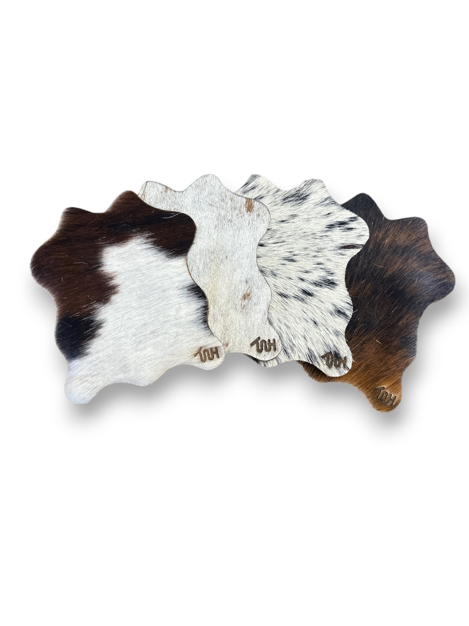 Rodeo Cowhide Coaster Sets