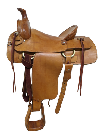 15.5 inch Used J&D Western All Around Saddle 793-7003