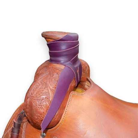 Wrap Your Wood Colored Western Saddle Horn Wrap Leather Rodeo Roping Accessory