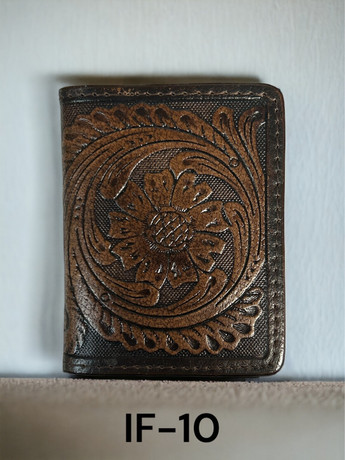IF-10 Floral Tooled Wallet 2 Pockets