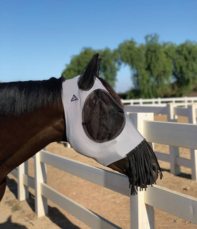 Professionals Choice Comfort-Fit Deluxe Fly Mask with Nose Fringe
