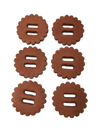 CS175 Berlin Custom Leather Rossets with .5 inch Slots and 1.75 inch Round CS175 Berlin Custom Leather Rossets with .5 inch Slots and 1.75 inch Round