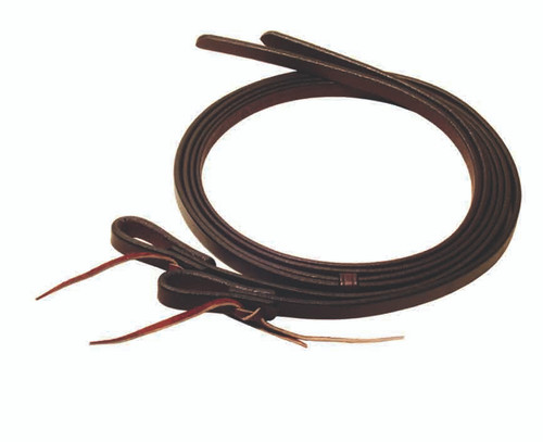 D1127 Berlin Custom Leather Dark Oiled Waterloop Reins .5 inch wide x 7 ft Long