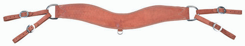 Berlin Custom Leather Roughout Steer Tripper Breast Collar 4" Wide Contour Fit RO5005