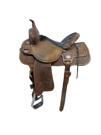 15 Inch Used Reinsman Freedom Fit Western Barrel Saddle 616-9371