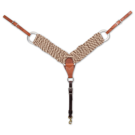 Martin Saddlery 3" Mohair Alpaca Blend Natural Western Breast Collar BC300MA