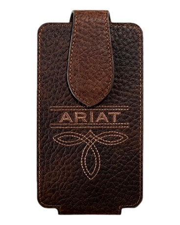 Ariat Cell Case Boot Stitch Embroidery Brown Rowdy