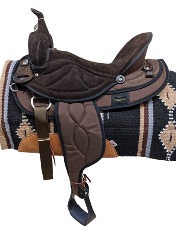 Big Horn Synthetic Suede Full Quarter Horse Western Trail Saddle