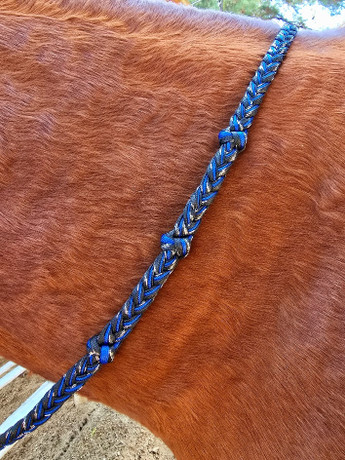 Martha Josey Metallic Knotted Barrel Reins Martha Josey Metallic Knotted Barrel Reins