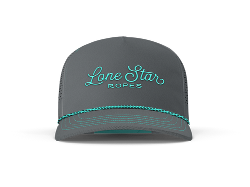 Lone Star Ropes Pro Snapback Cap Slate Gray Mesh Adjustable Trucker Hat 740-026