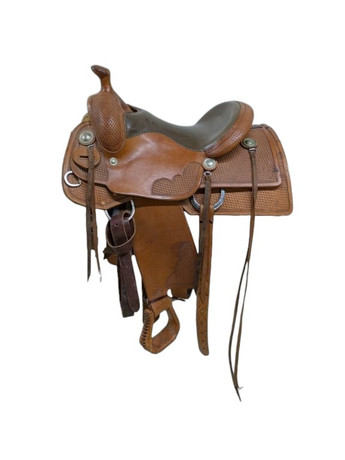 15 Inch Used Bob's Custom Western Reining Saddle 999-10412