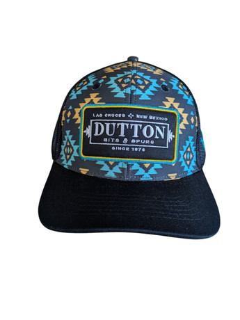 Dutton Bits & Spurs Trucker Cap – Adult Black/Aztec Mesh Snapback Hat DBS-AZTEC