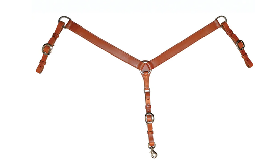 Circle Y 1 1/2" Wide Straight Classic Smooth Horse Breast Collar – Regular Oil 4281-0004