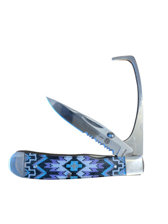 Hoof Pick Knife Purple Blue White Black Bead Pattern Durable Western Tool AP100