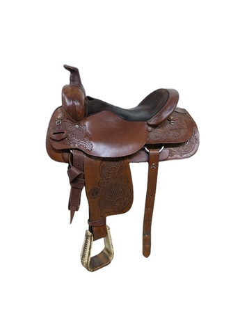 2-1345 16 inch Used Circle Y Western Roping Saddle Regular Tree 2-1345 16 inch Used Circle Y Western Roping Saddle Regular Tree