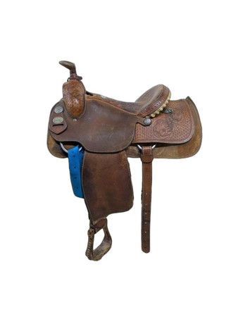 14.5 Inch Used Crates Mike Beers Western Roping Saddle 991-10521 14.5 Inch Used Crates Mike Beers Western Roping Saddle 991-10521