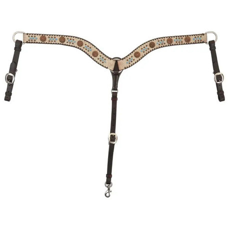 Circle Y Dakota Pinwheel Breast Collar Western Horse Tack Leather 1003-23-SC Circle Y Dakota Pinwheel Breast Collar Western Horse Tack Leather 1003-23-SC