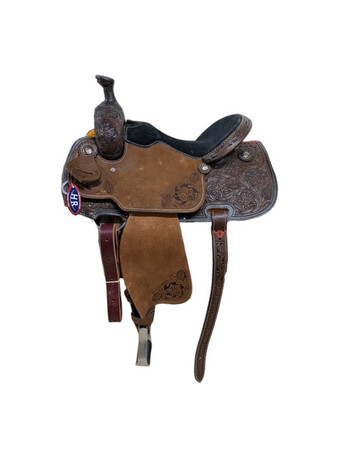 1-1280 14.5 inch New HR Saddlery Signature Series Western All Around Saddle