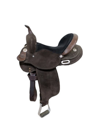 2-1347 15 inch Used Circle Y High Horse Western Galaxy Barrel Saddle Wide Tree