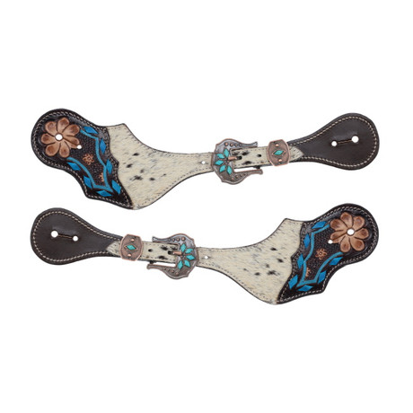Showman Ladies Copper Hide Western Spur Straps 14738-S Showman Ladies Copper Hide Western Spur Straps 14738-S