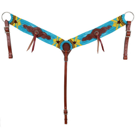 Showman Sunlit Sky Mohair Western Breast Collar 15075